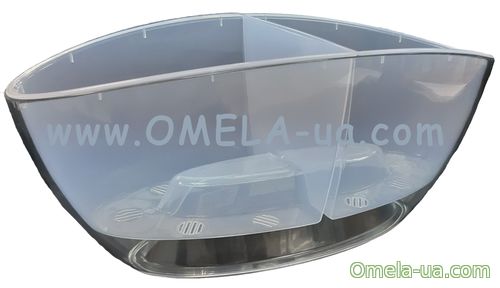 Вазон Орхідея овальний зі вставкою 32 * 14 (прозорий)