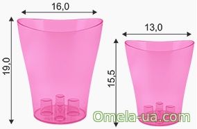 Вазон для Орхідей Ніка 16 * 19 (2л) коричневий прозорий