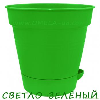 Вазон з поливом Глорія 20 (світло-зелений)