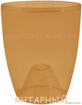Кашпо Орхідея 15 * 17 (1.8л) бурштиновий прозорий