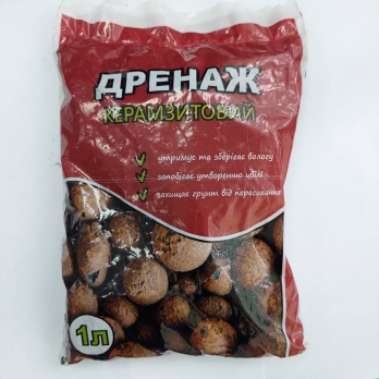 Керамзит дренажний (середній) 1л (Флоріада)