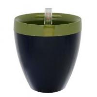Квітковий горщик Calimera A1 d-17см, (чорний + фіолетовий-прозорий) (black + violet)