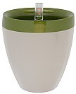 Квітковий горщик Calimera A2 d-17см, (світло-зелений + світлий беж) (green with glitter + light ivor