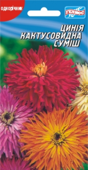 Цинія Кактусовидна суміш 30 шт (401459)