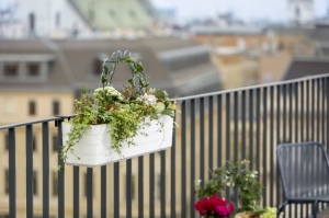 Квітковий горщик Berberis 80 см (белий + зелений) (white + green)