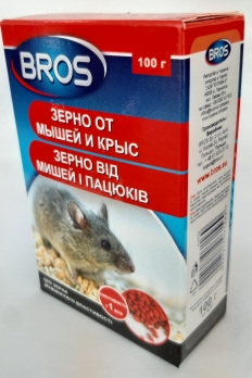 BROS  зерно від мишей і пацюків 100 гр