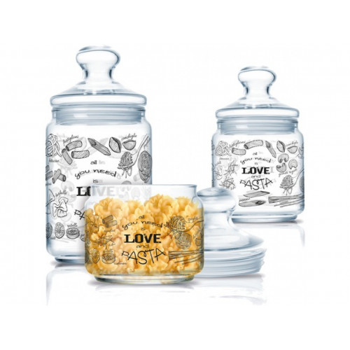 Набір банок 3шт. LU Lum Jar Love Pasta (0,5л/0,75л/1л), арт.Р6675