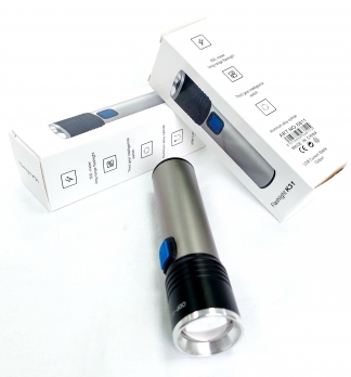 Ліхтарик метал. К31  (від акумулятора+USB)