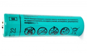 Батарейка Акумуляторна Videx Li-lon 3000mAh Videx 18650 (без захисту) 1шт, зелена