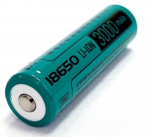 Батарейка Акумуляторна Videx Li-lon 3000mAh Videx 18650 (без захисту) 1шт, зелена