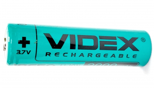 Батарейка Акумуляторна Videx Li-lon 3000mAh Videx 18650 (без захисту) 1шт, зелена