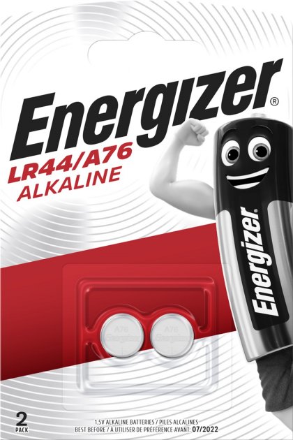 Батарейка Alkaline Energizer (LR44, AG13, A76) 1,5V (блістер 2 шт)