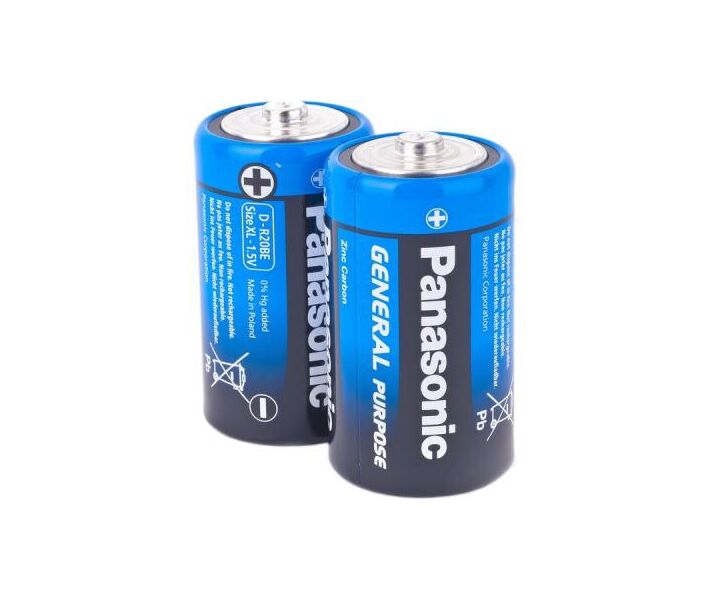 Батарейка Panasonic GENERAL PURPOSE R20 (2шт)