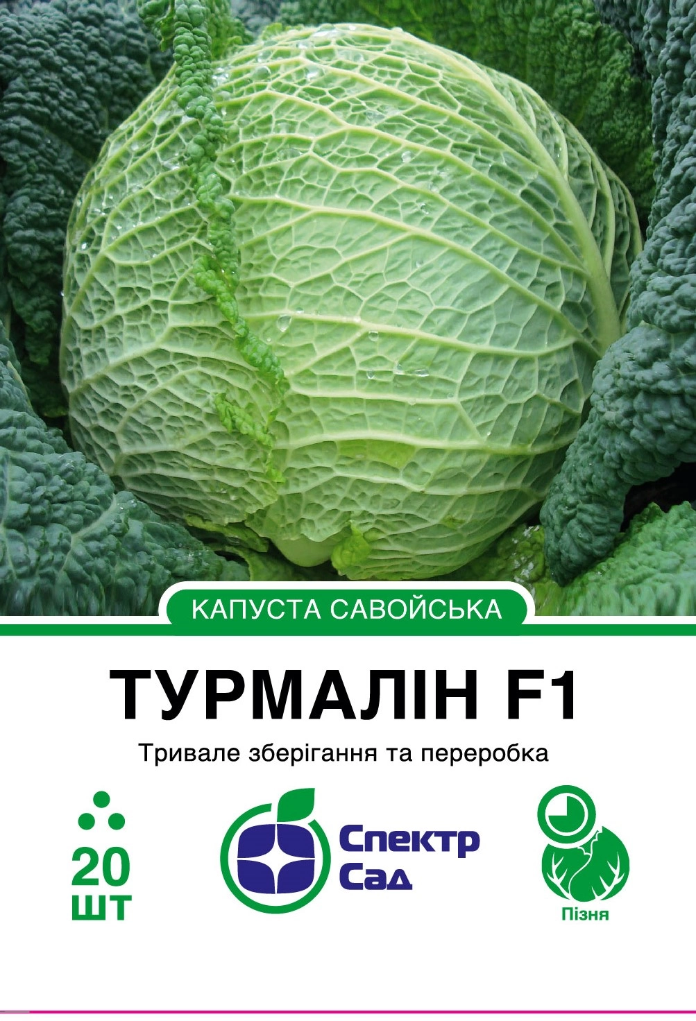 Капуста савойська Турмалін 20 шт Спектр Сад (Нідерланди)