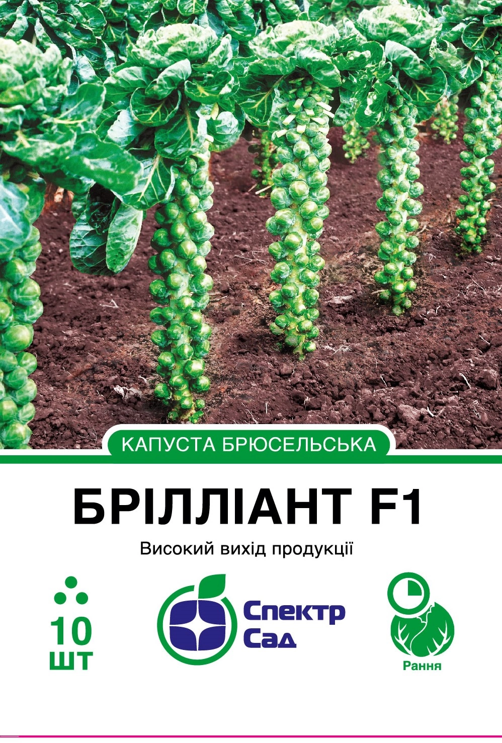 Капуста брюсельська Брілліант 10 шт Спектр Сад (Нідерланди)
